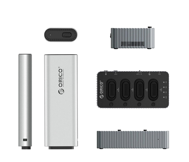 Orico Stacja dokująca4 dyski z funkcją klonowania M.2 NVME - szara - 1343394 - zdjęcie 2